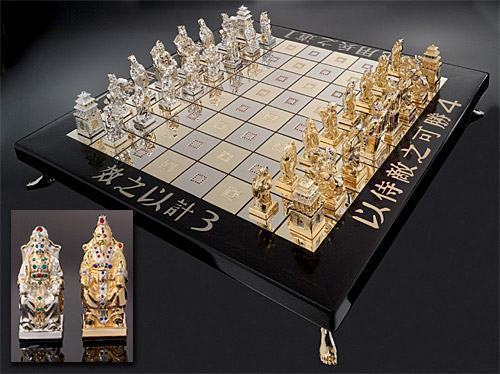ogo de xadrez, xadrez em ouro, xadrez, xadrez com diamantes, mesa