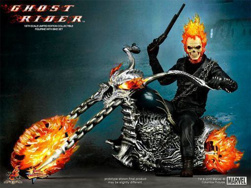 Figura de Periferia Marvel Filme, Motoqueiro Fantasma, Nicolas Cage,  Escultura de Dupla Cabeçada para Motocicleta, Brinquedos