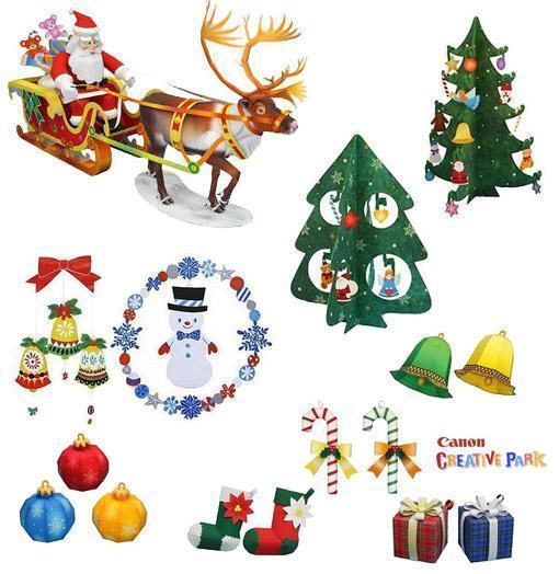 Natal de Papel: Papai Noel, Trenó, Bolas e Árvore de Natal de Papel « Blog  de Brinquedo