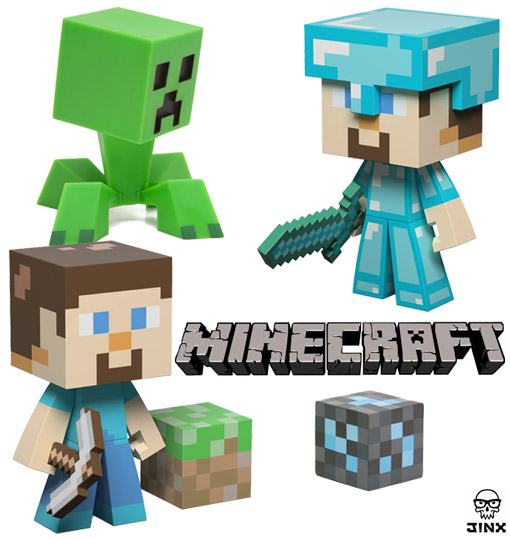 Kit 8 Bonecos Blocos De Montar Minecraft Brinquedos Coleção