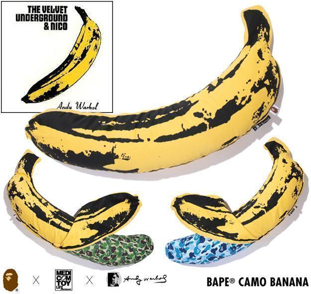 BAPE-x-Andy-Warhol-Camo-Banana-Cushions