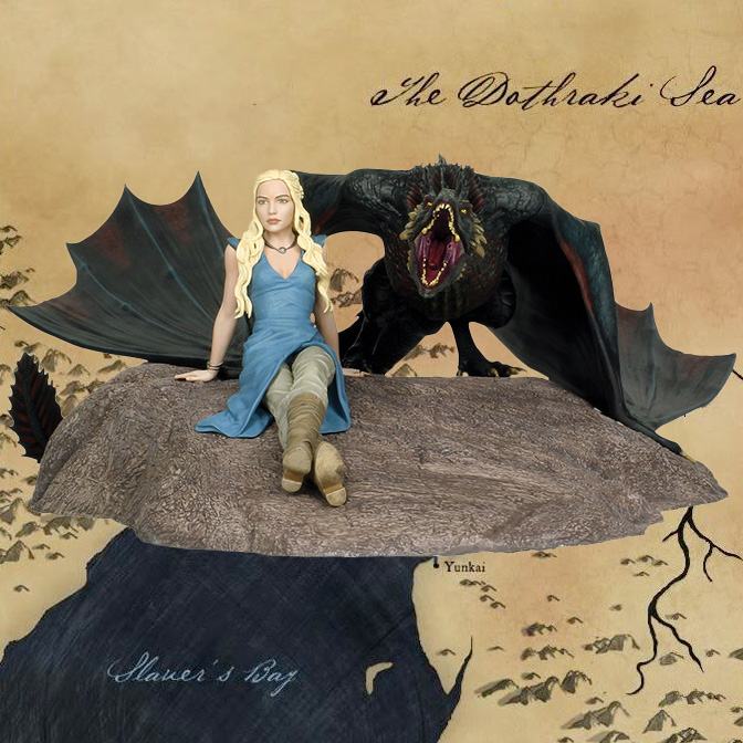 Estatua-Game-of-Thrones-Dark-Horse-Daenerys-e-Drogon-instag