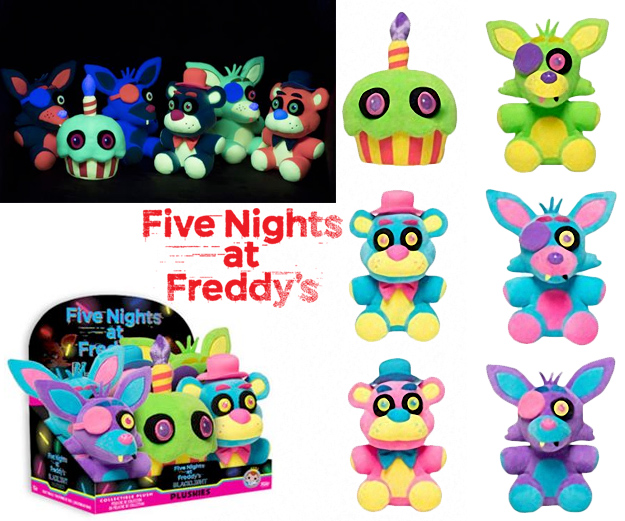 Bonecos do jogo Five Nights 11 – 13 cm, edição de luz negra