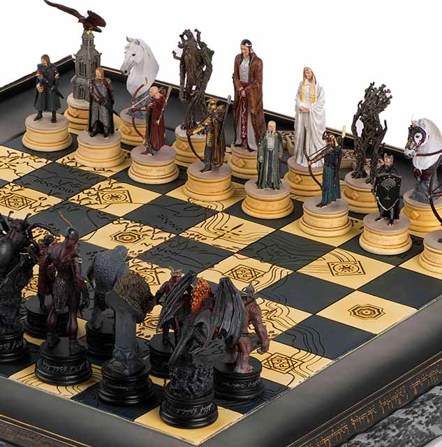 Hobbit jogando Xadrez - The Lord of the Rings - Eaglemoss - Sem