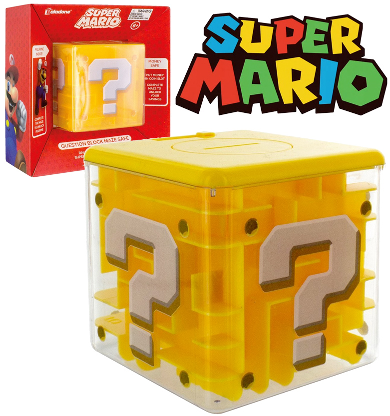 almofada lucky block cubo gigante interrogação super mario games