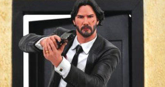 Estátua Diorama John Wick (Keanu Reeves) Diamond Select Gallery