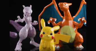 Pokémon POLYGO em Estilo Poligonal: Pikachu, Mewtwo e Charizard