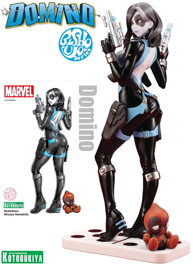 Marvel X-men Domino Neena Thurman Bishoujo Boneco PVC ESCALA 1/7 Brinquedo Colecionável 