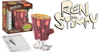 Jogo de Dados Yahtzee Ren and Stimpy (Nickelodeon)