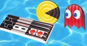 Boias de Piscina para Gamers: Gamepad Retro e Pac-Man & Ghost Pool Float Sets