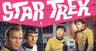 Quebra-Cabeça Star Trek TOS Retro com o Elenco Principal da Série dos Anos 60