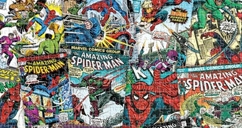 Quebra-Cabeça Homem-Aranha Colagem Capas de The Amazing Spider-Man com 1.000 Peças