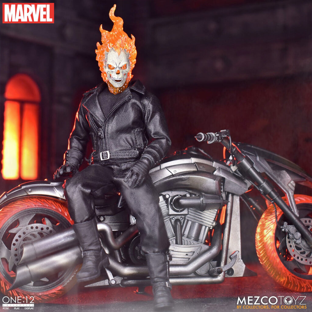 Action Figure Motoqueiro Fantasma One:12 Collective com a Moto Hell ...