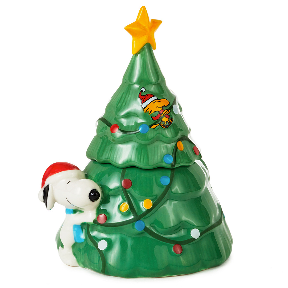 Saleiro e Pimenteiro Peanuts Snoopy With Christmas Tree Stacking Salt e Pepper Shakers