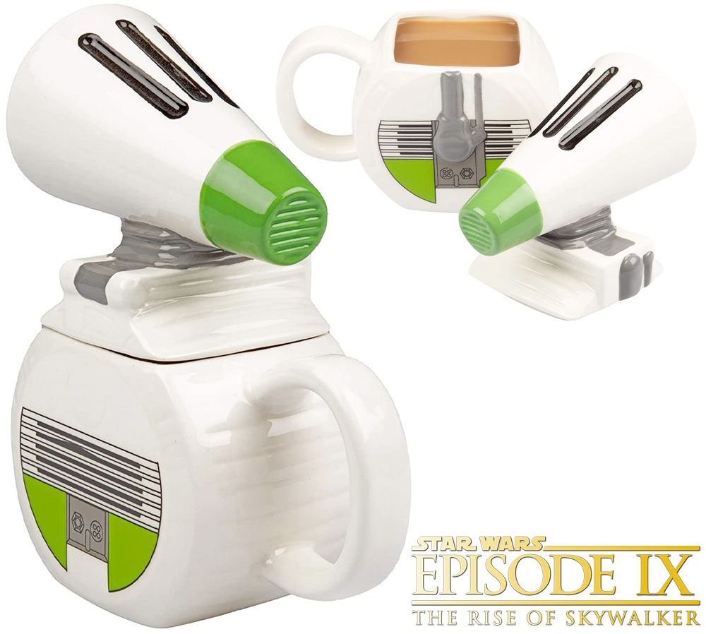 Caneca Star Wars Rise of Skywalker D-O Lidded Mug Ceramic
