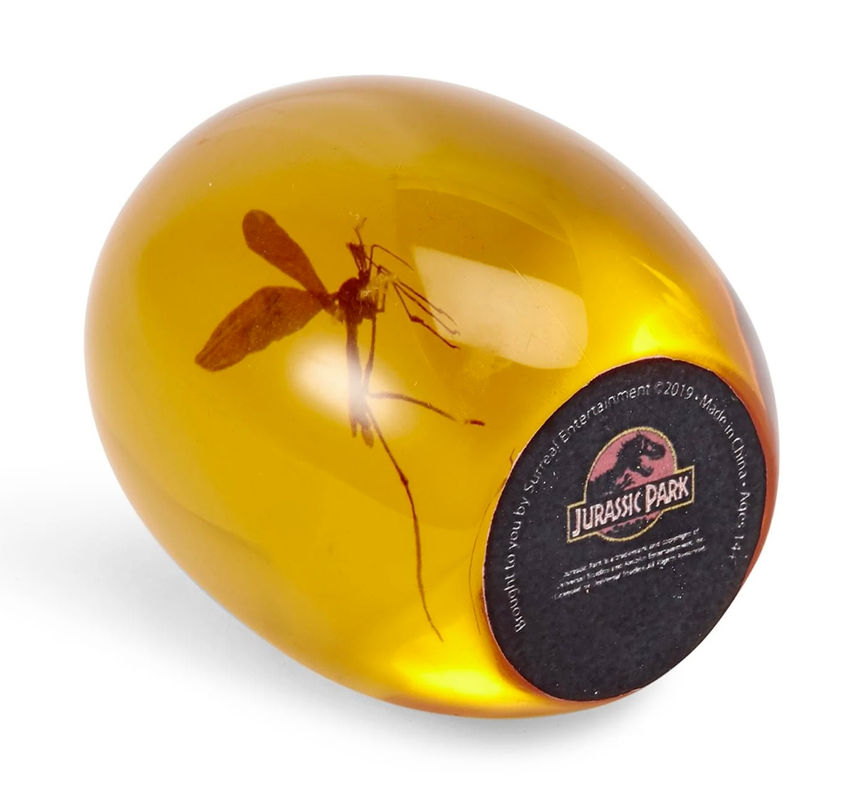 Peso de Papel Jurassic Park Mosquito In Amber Resin Paper Weight
