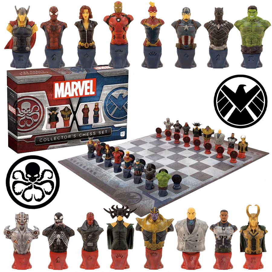 Xadrez Marvel Collectors Chess Set SHIELD vs Hydra