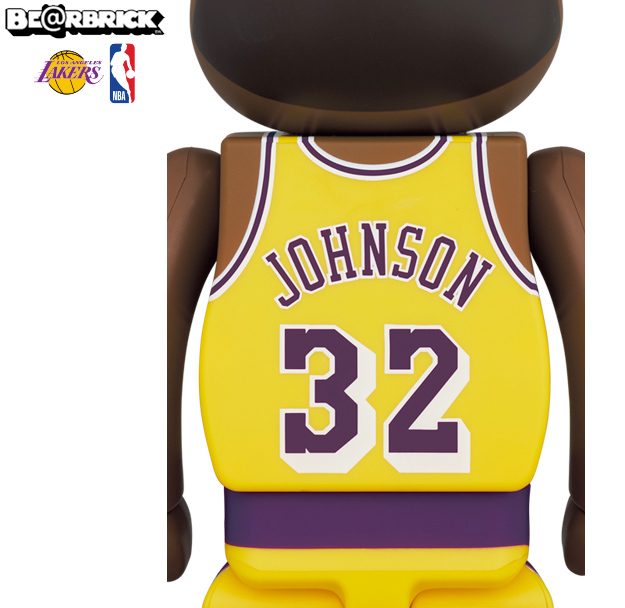 Bonecos Magic Johnson Los Angeles Lakers Bearbricks Medicom