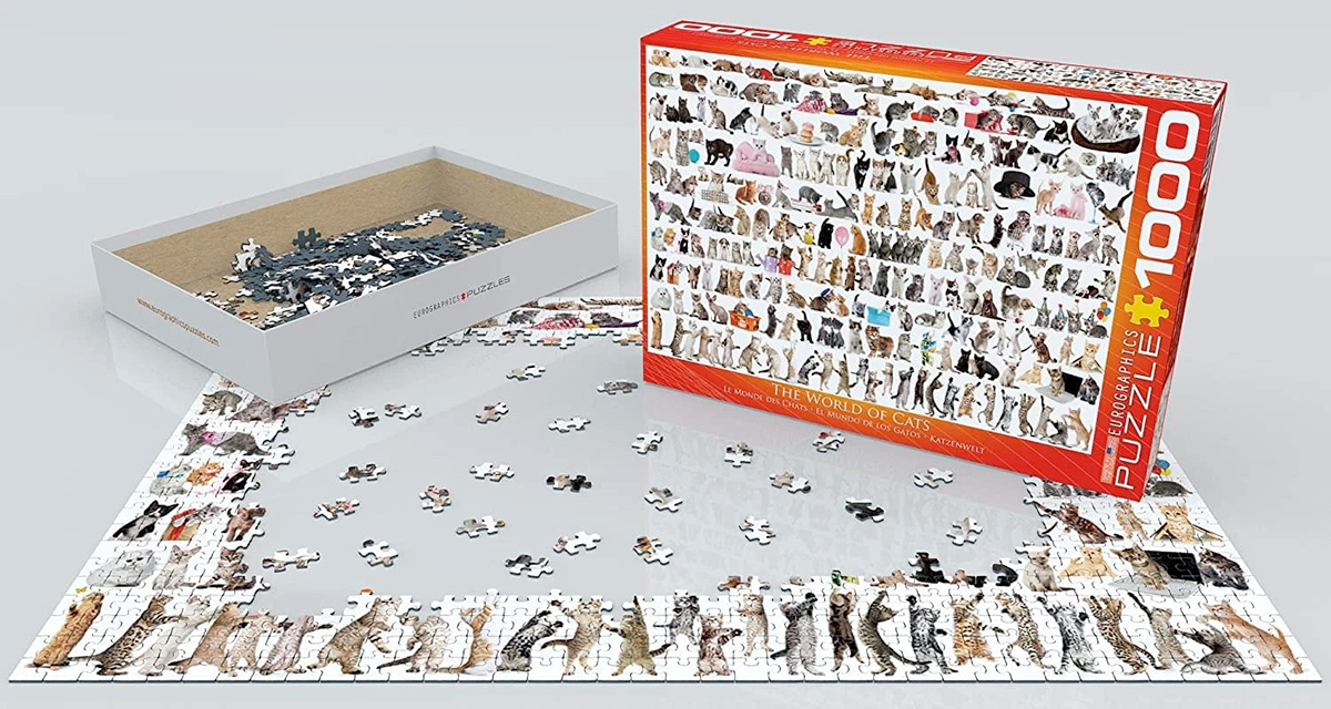 Quebra-Cabeça The World of Cats 1000 Piece Jigsaw Puzzle