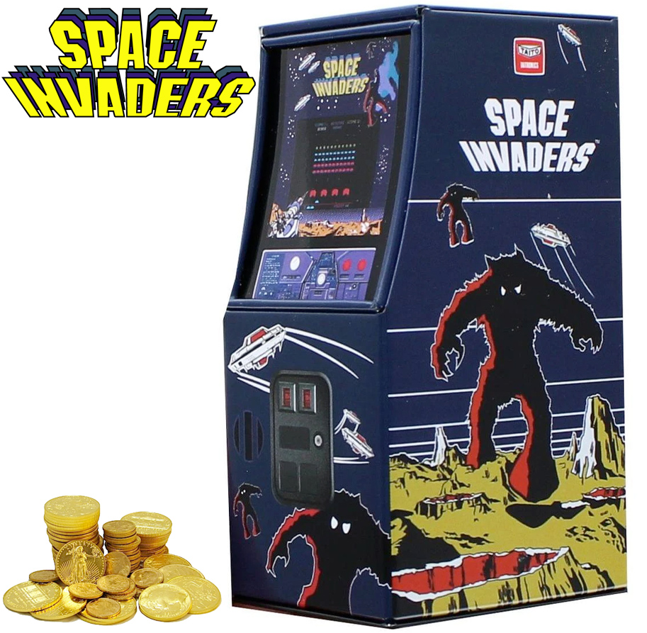 Cofre de Lata Space Invaders Gabinete Arcade