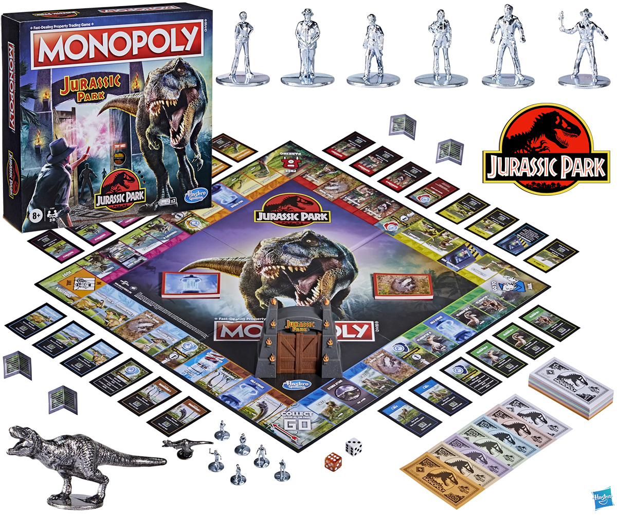 Jogo Monopólio do Filme Jurassic World: O Mundo dos Dinossauros