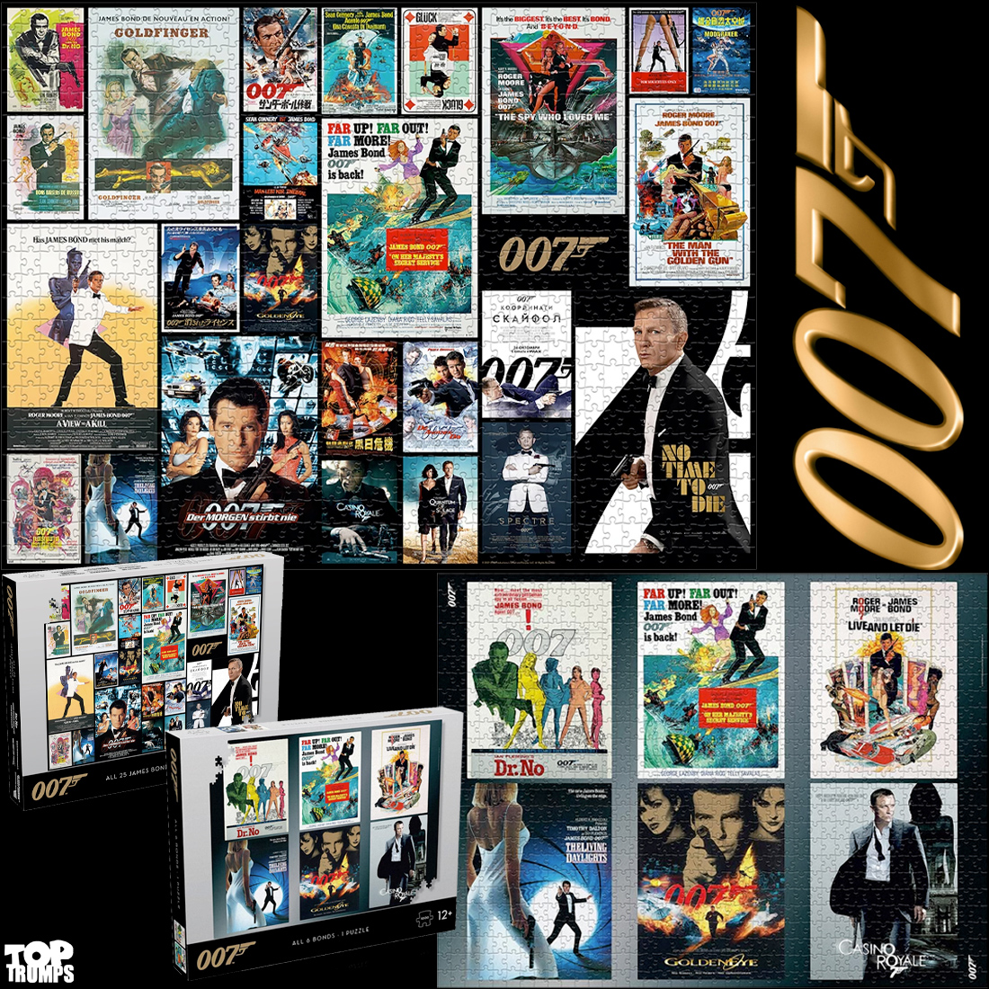 Quebra-Cabeças 007 James Bond 1000 Pice Jigsaw Puzzles Top Trumps