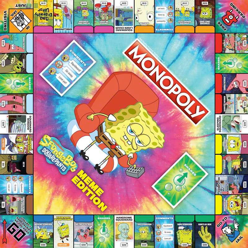 Jogo Monopoly Bob Esponja Calça Quadrada “Memes da Internet” « Blog de  Brinquedo