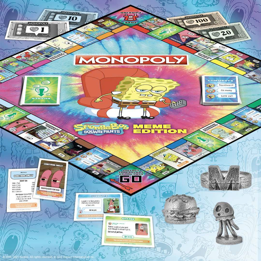 Jogo Monopoly Bob Esponja Calça Quadrada “Memes da Internet” « Blog de  Brinquedo