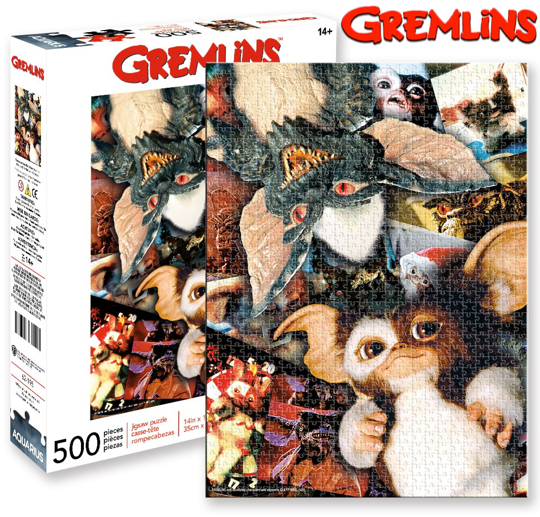 Quebra-Cabeça Gremlins Colagem com 500 Peças