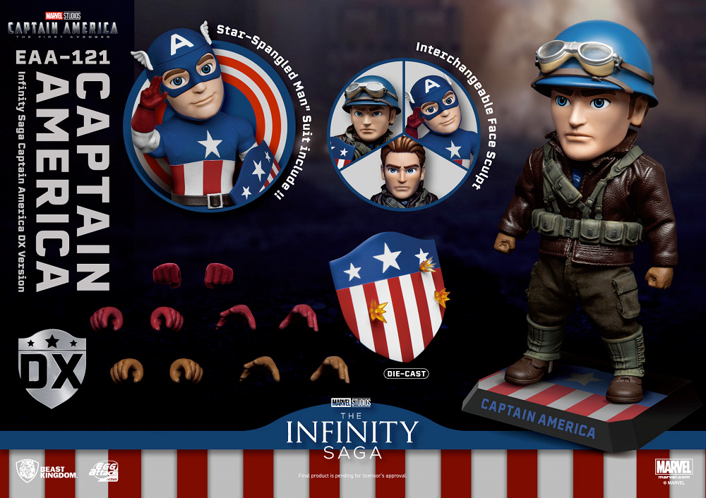 Action Figure Infinity Saga Captain America- The First Avenger 80th Anniversary Egg Attack Action