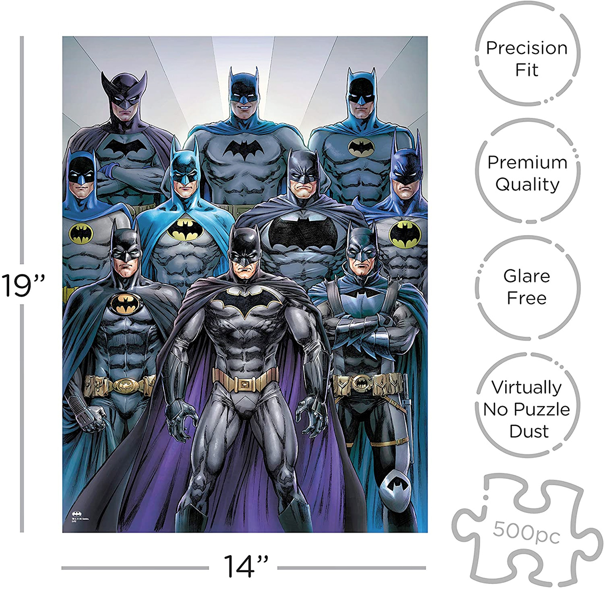 Quebra-Cabeça Batman Batsuits DC Comics 500-Piece Puzzle