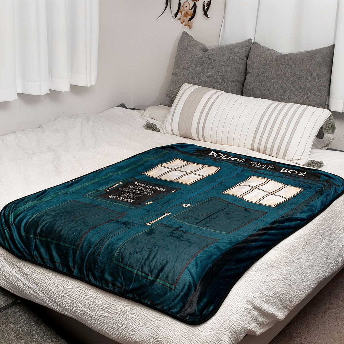 Doctor Who TARDIS Fleece Throw Blanket