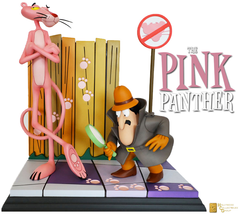 Estátua Pantera Cor-de-Rosa e Inspetor Clouseau (The Pink Panther 1963)