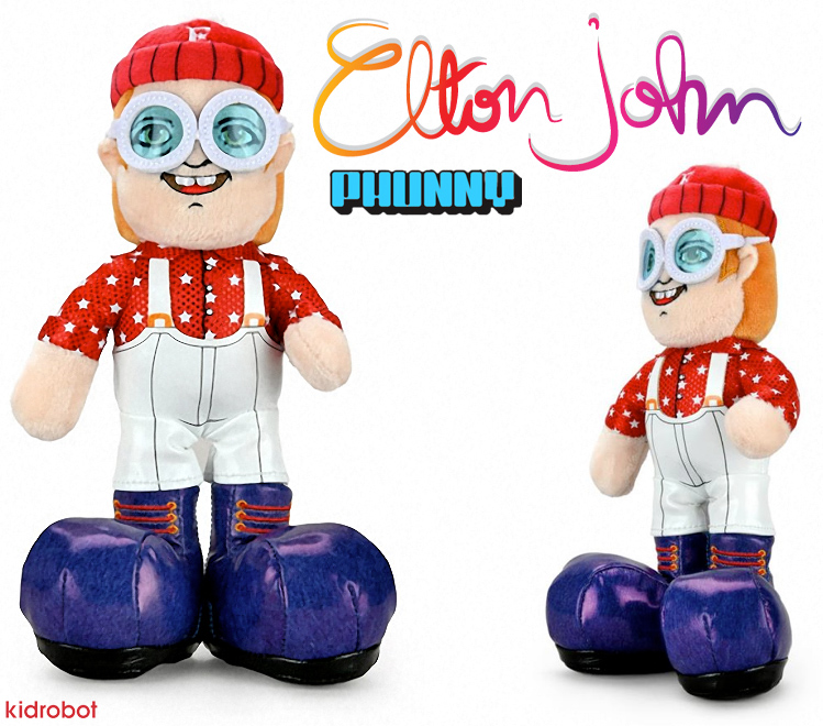 Elton John Pinball Wizard PHUNNY – Boneco de Pelúcia Kidrobot