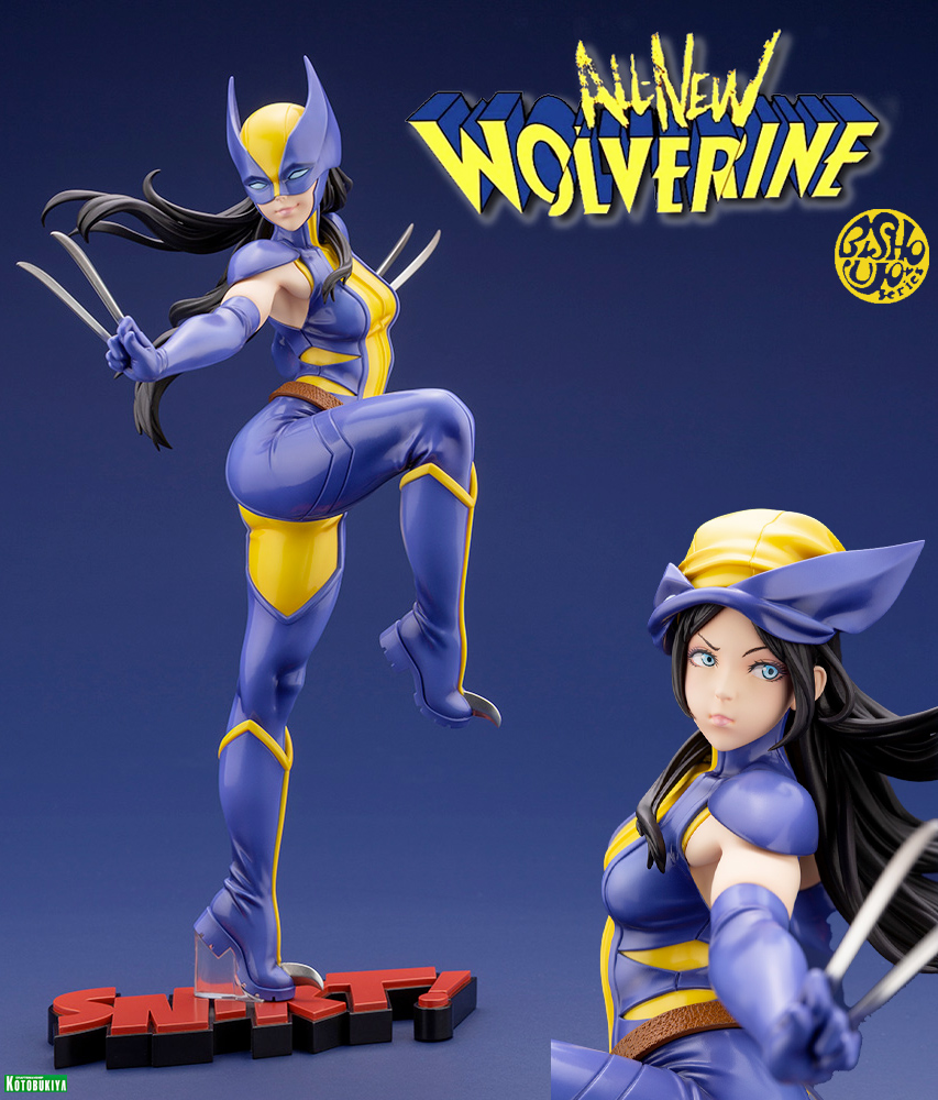 Estátua Wolverine (Laura Kinney) Marvel Bishoujo - Ilustração de Shunya Yamashita