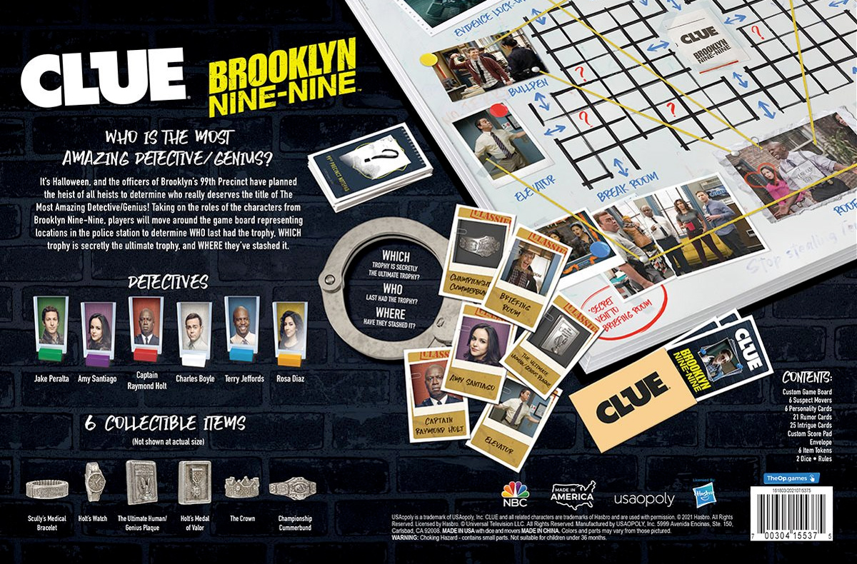 Jogo Clue (Detetive) da Série Brooklyn Nine-Nine