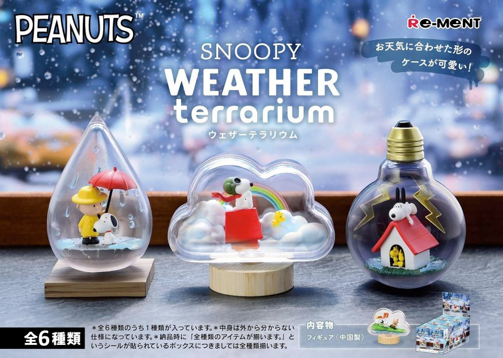 Peanuts Snoopy Weather Terrarium Boxed Set of 6 Capsules