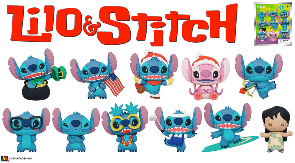 Chaveiros Lilo & Stitch Series 3 Disney 3D Figural Bag Clip
