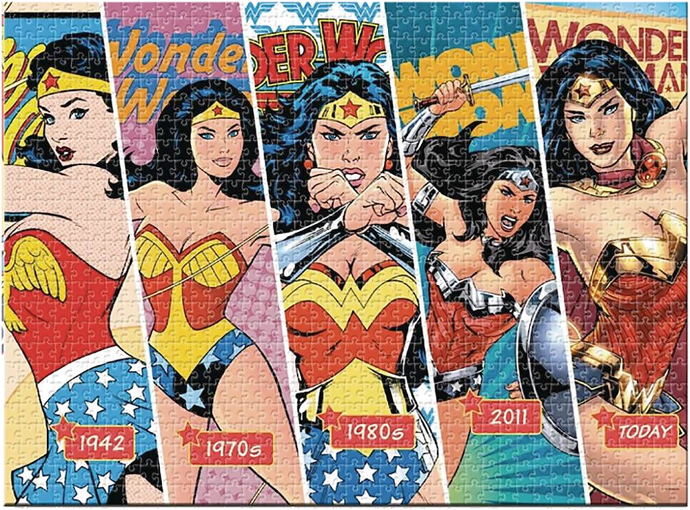Quebra-Cabeça Wonder Woman Timeline com 5 Eras da Mulher Maravilha e 1.000 Peças
