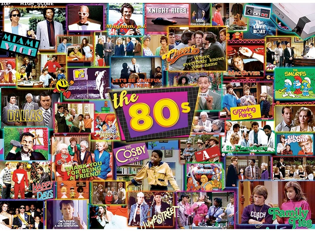 Quebra-Cabeça Séries de Televisão dos Anos 80 com 1.000 Peças