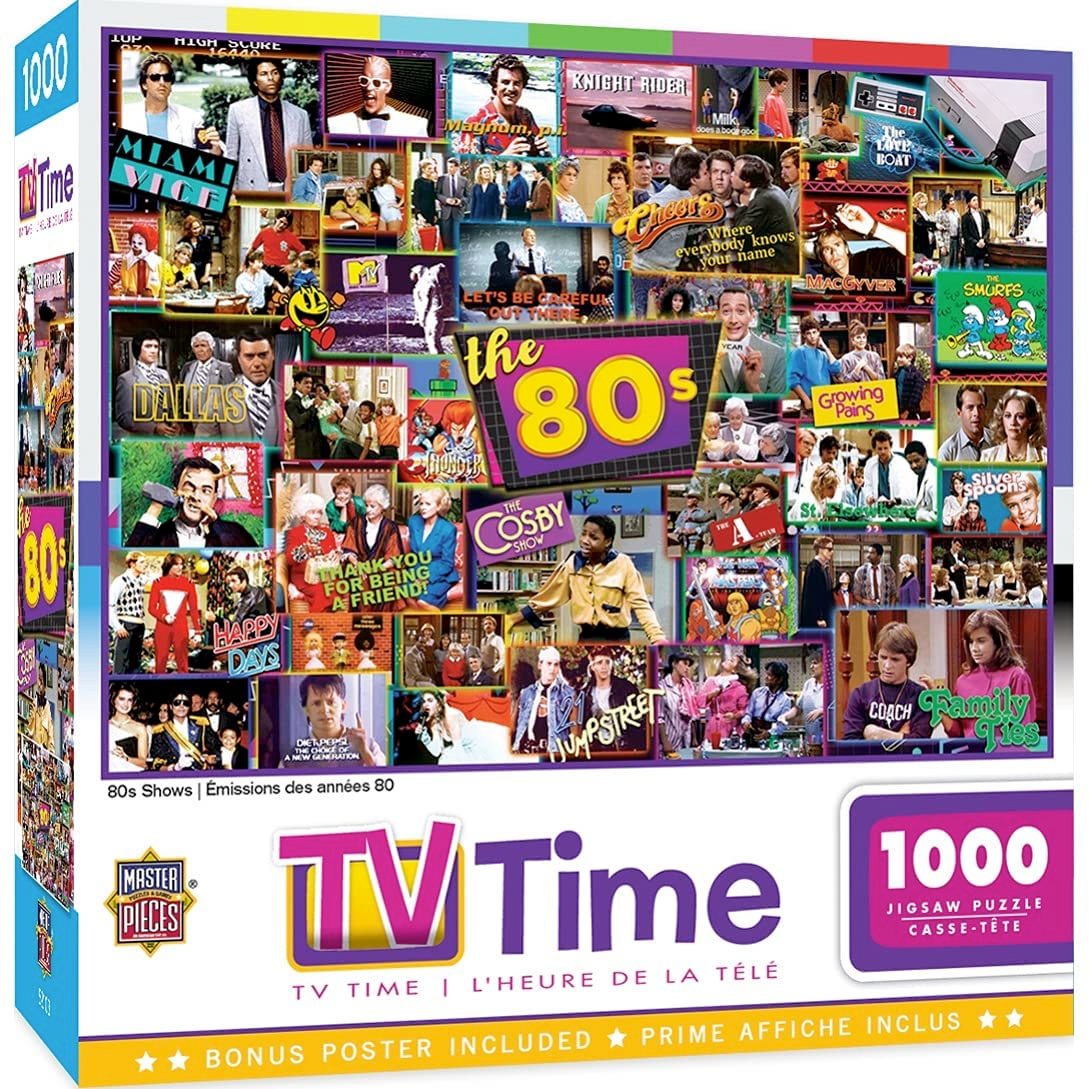 TV Time 80s Classic Shows 1000  Piece Jigsaw Puzzle