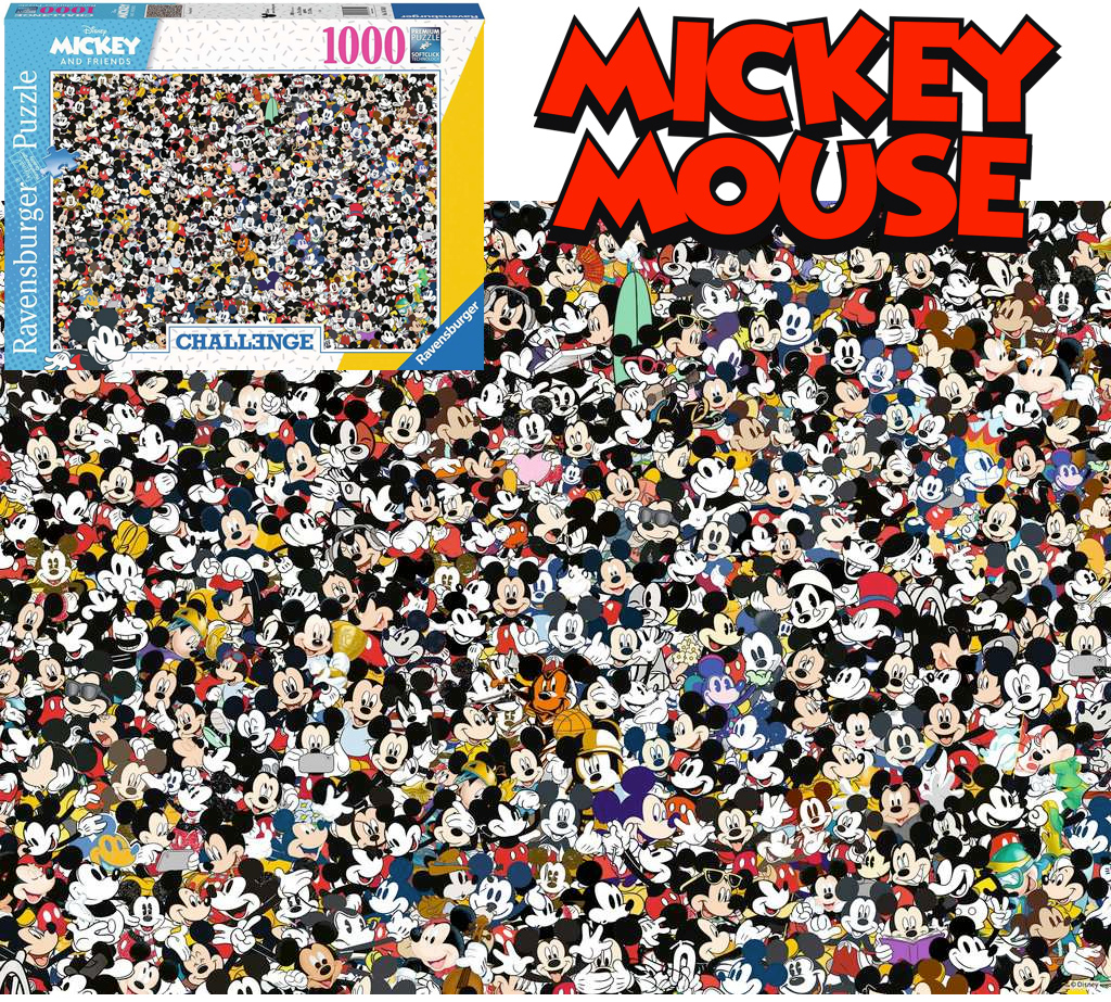 Quebra-Cabeça Impossível Mickey Mouse Ravensburger Challenge com 1.000 Peças