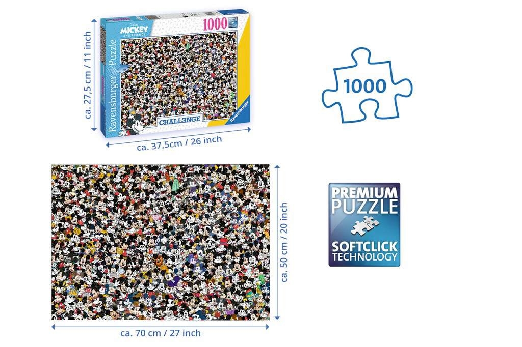 Mickey Challenge 1000 Piece Jigsaw Puzzle