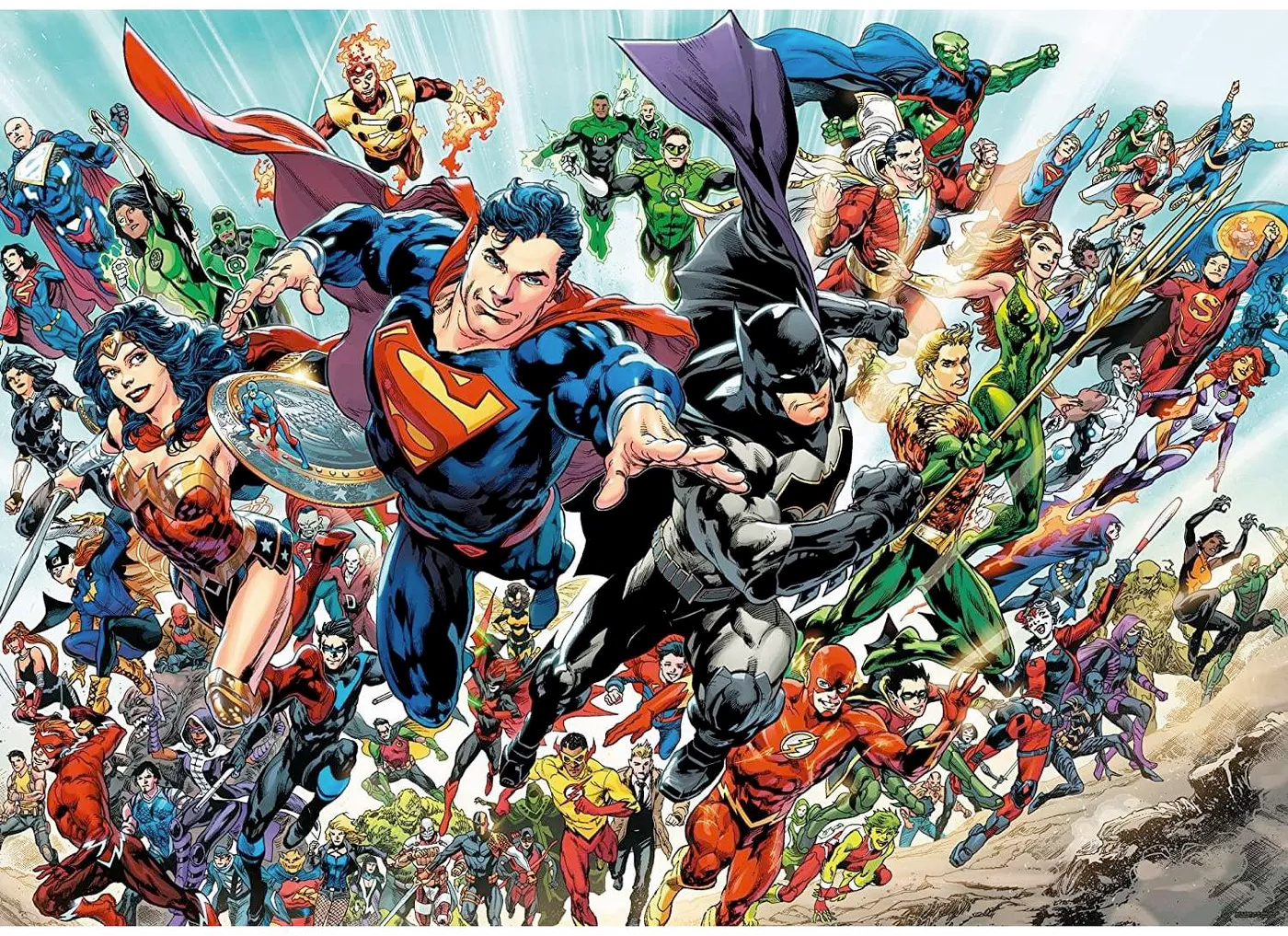 Quebra-Cabeça DC Comics Cast com 3.000 Peças e o Elenco das Histórias em Quadrinhos