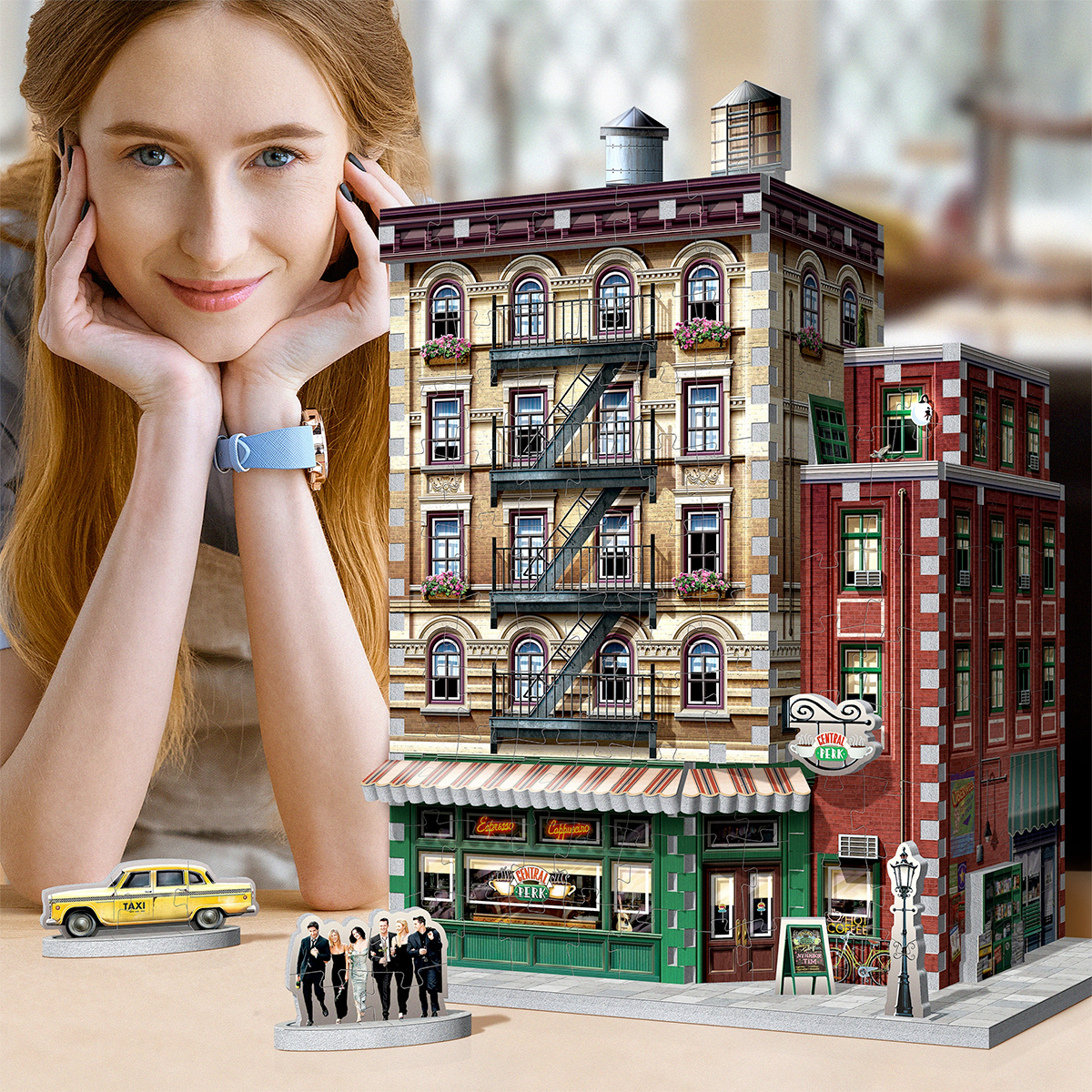 Quebra-Cabeça 3D Friends com o Prédio do Café Central Perk em Nova York