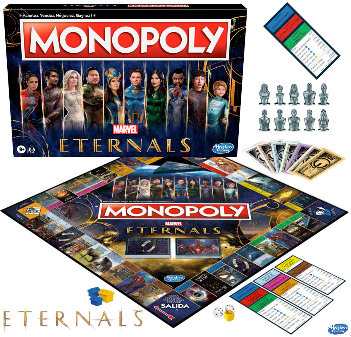 Jogo Monopoly do Filme Eternos (Eternals) da Marvel