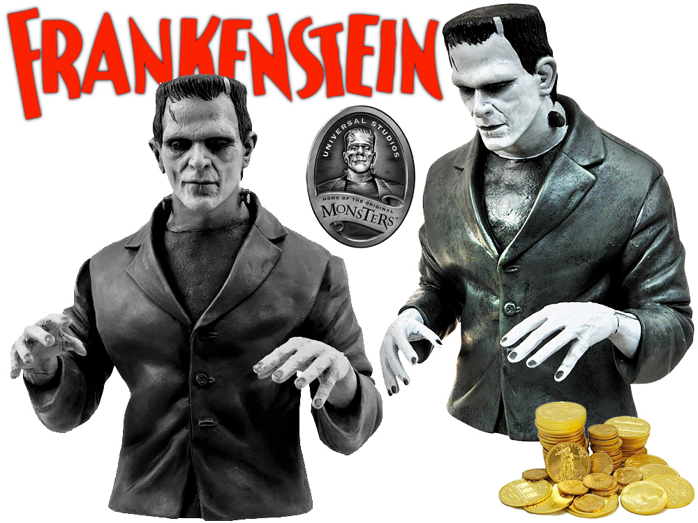 Cofre Universal Monsters: Frankenstein 1931 (Boris Karlof) em Preto-e-Branco