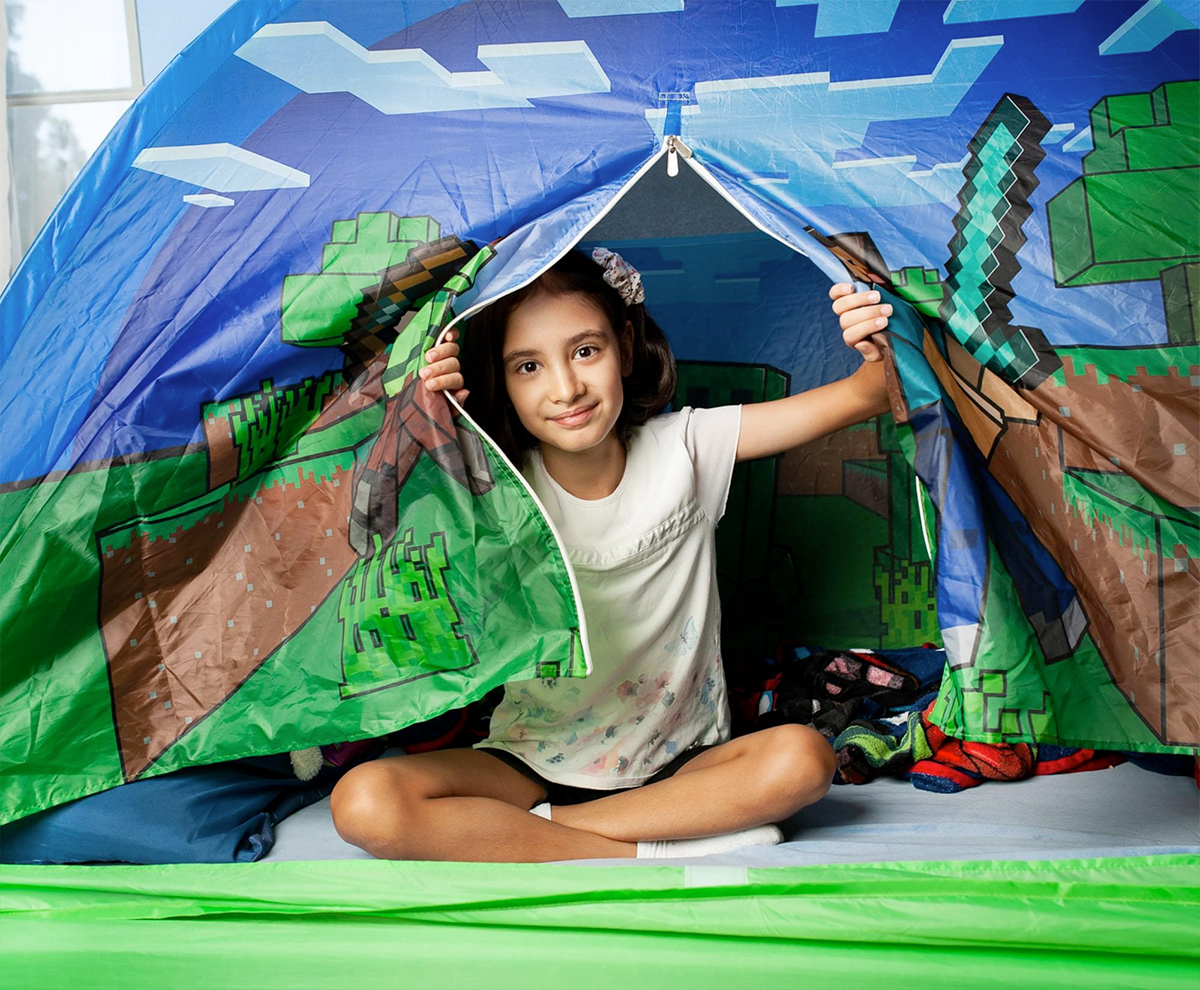 Cabana Minecraft Indoor Bed Tent Pop-Up Canopy