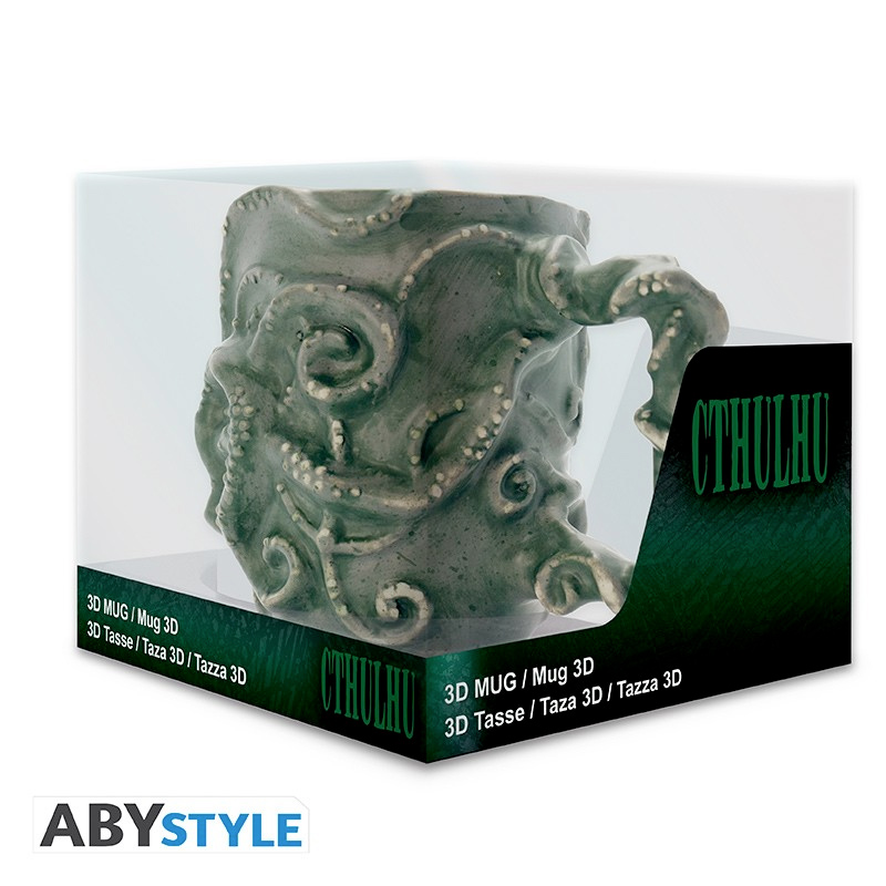 Caneca Esculpida Cthulhu 3D com Tentáculos