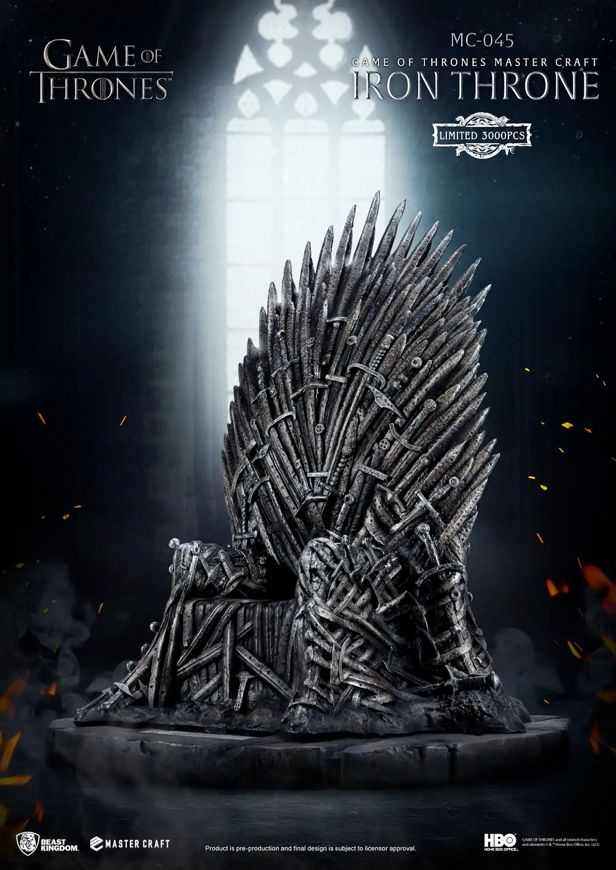 Trono de Ferro dos Targaryen Master Craft – Estátua de Luxo Game of Thrones Beast Kingdom